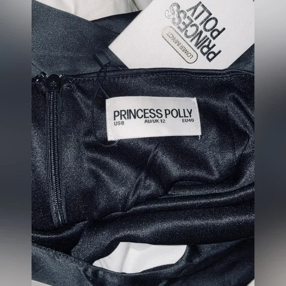 New with Tags Princess Polly Fabulous Mini Dress Black/White Size: 8 - Picture 10 of 11